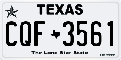 TX license plate CQF3561