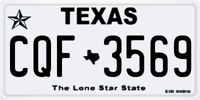 TX license plate CQF3569