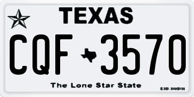 TX license plate CQF3570