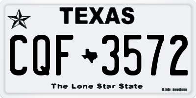 TX license plate CQF3572