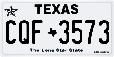 TX license plate CQF3573