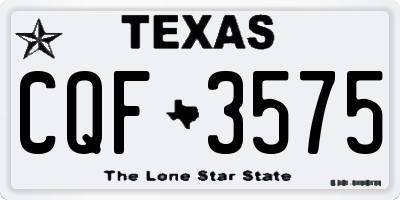 TX license plate CQF3575