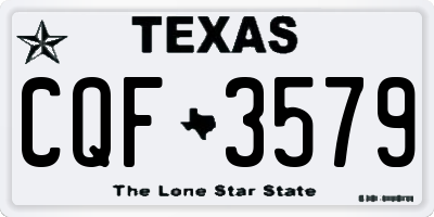 TX license plate CQF3579
