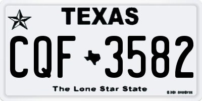 TX license plate CQF3582
