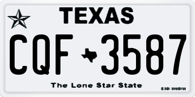 TX license plate CQF3587