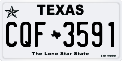 TX license plate CQF3591