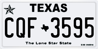 TX license plate CQF3595