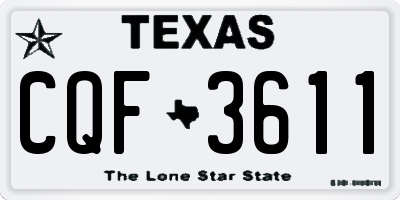 TX license plate CQF3611