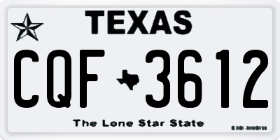 TX license plate CQF3612