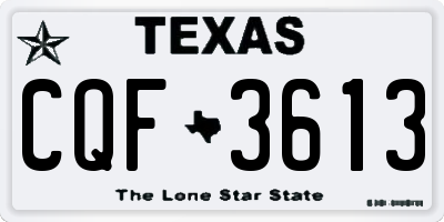 TX license plate CQF3613