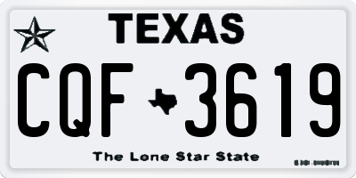 TX license plate CQF3619