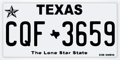 TX license plate CQF3659