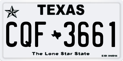 TX license plate CQF3661