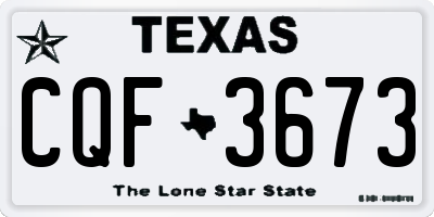 TX license plate CQF3673