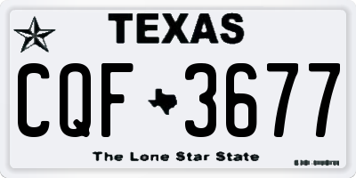 TX license plate CQF3677
