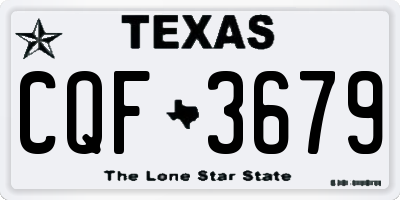 TX license plate CQF3679