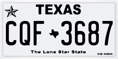 TX license plate CQF3687