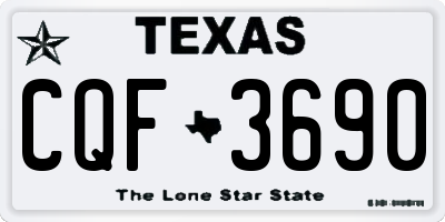 TX license plate CQF3690