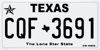 TX license plate CQF3691