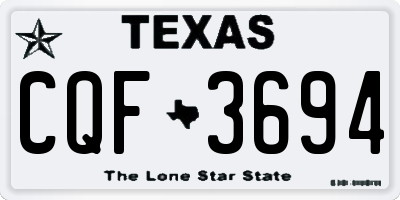 TX license plate CQF3694