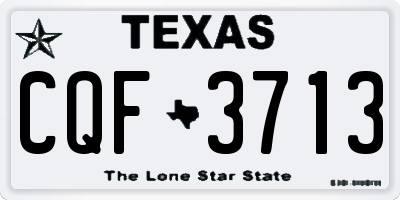 TX license plate CQF3713