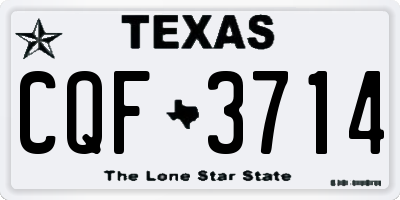 TX license plate CQF3714