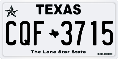 TX license plate CQF3715