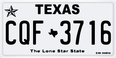 TX license plate CQF3716