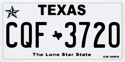 TX license plate CQF3720
