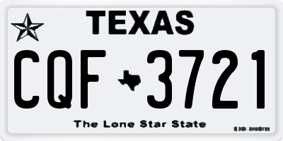 TX license plate CQF3721