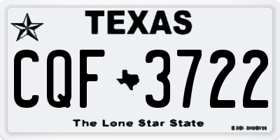 TX license plate CQF3722