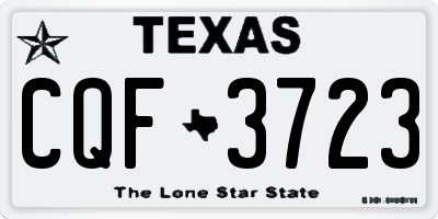 TX license plate CQF3723