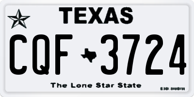 TX license plate CQF3724