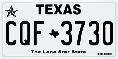 TX license plate CQF3730