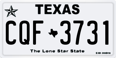 TX license plate CQF3731