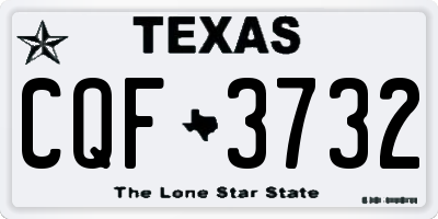 TX license plate CQF3732