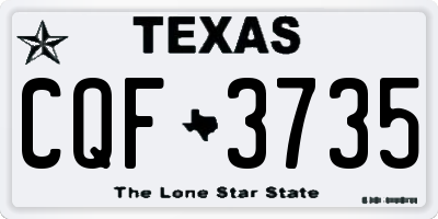 TX license plate CQF3735