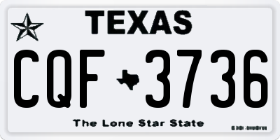 TX license plate CQF3736