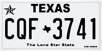 TX license plate CQF3741