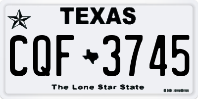 TX license plate CQF3745