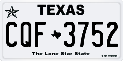 TX license plate CQF3752