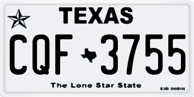 TX license plate CQF3755