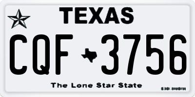 TX license plate CQF3756