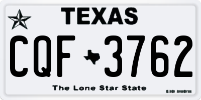 TX license plate CQF3762