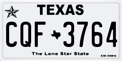 TX license plate CQF3764
