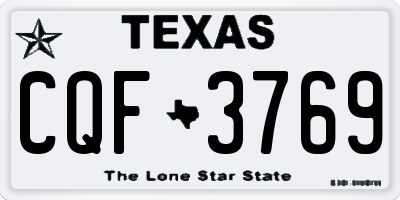 TX license plate CQF3769