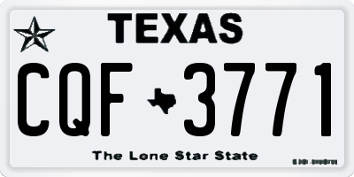 TX license plate CQF3771