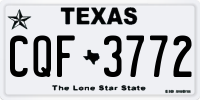 TX license plate CQF3772