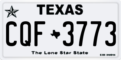 TX license plate CQF3773