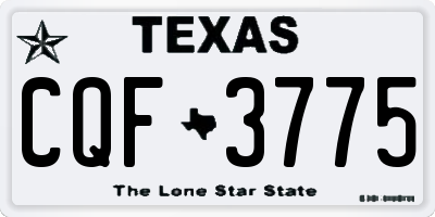 TX license plate CQF3775